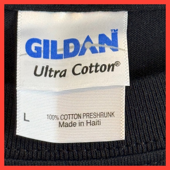 NWOT Gildan Ultra Cotton Your Mom Is So Fat Graphic T-Shirt Mens Large Black - Picture 5 of 5